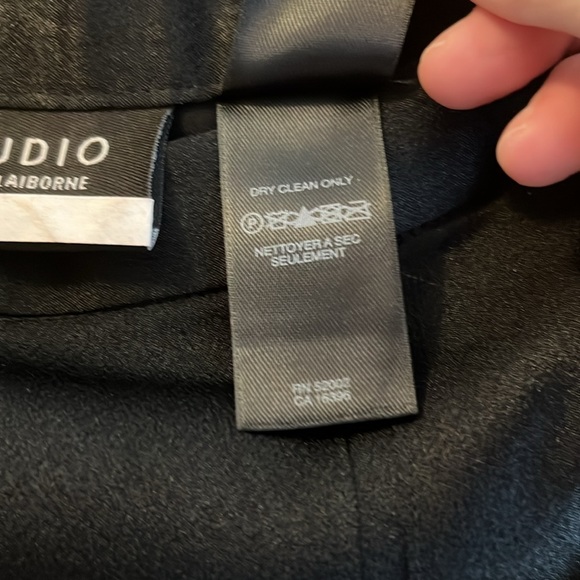 Pretty Satin Pleated Skirt - Studio One by Liz Claiborne - Black - 10 - Picture 5 of 8